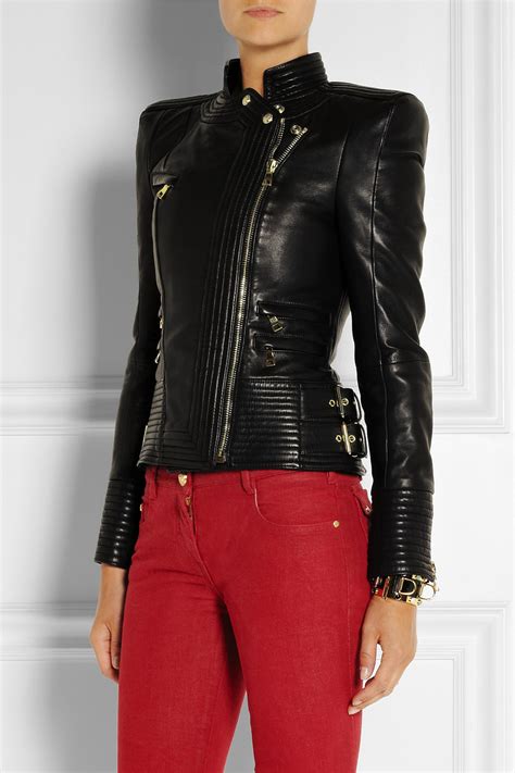 balmain leather jacket replica|balmain leather jacket women's.